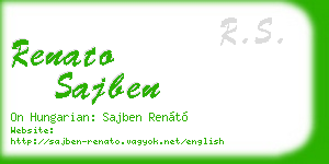 renato sajben business card